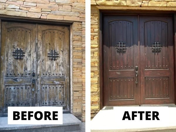 Door Painting & Door Frame beforeafter repainting & restoration